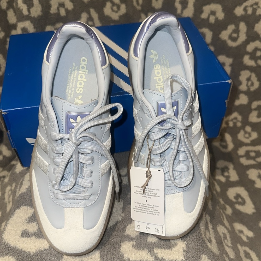 Adidas Women's Sambae Shoes in Halo Blue & Off White 😍 New & Never Worn 😍 - Picture 10 of 17